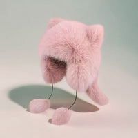 Women's Winter Faux Fur Raccoon Hat
