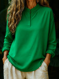 Casual Loose-fitting Fashionable Long-sleeve Crew-neck Pullover Shirt