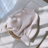 Boys and girls round neck sweater all-match sweater