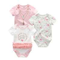 Baby's triangle Romper Summer Short Sleeve Top