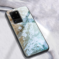 Marbled glass phone case