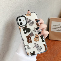 Compatible with Apple , Cute dog gradient phone case