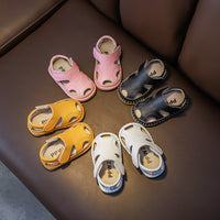Leather breathable toddler shoes