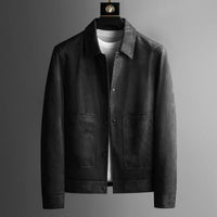 Brand High-grade Lapel Casual British Style Jacket Pu Shuai Easy Matching Clothes