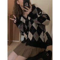 Internet Hot Sweater Women's Retro Diamond Sweater