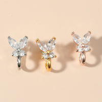 Nail Hypoallergenic Rhinestone New Non-Perforated Fake Nose Ring
