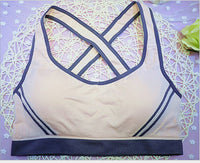 Women Athletic Vest Padded Tank Top Gym Fitness Sports Bra Stretch Cotton Seamless Breathable Yoga Bras Underwear