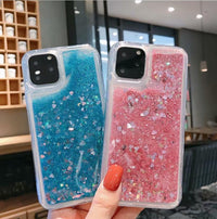 Compatible with Apple , Glitter liquid mobile phone case