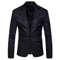 Solid Color Single Row One Button Casual Foreign Trade Men's Small Suit