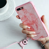 Compatible with Apple , Angel wings marble pattern phone case