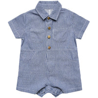 Infant Children's Summer Crawling Clothes For Boys And Thin Denim Onesies