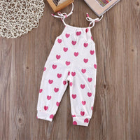 Baby girl plum red heart jumpsuit