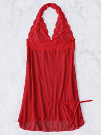 Lace Hook Flower Suspender Mid Length Skin Friendly  Nightdress