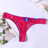 Lace Thong Women's Perspective Low Waist Cotton Briefs