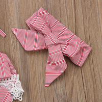 Striped strap tube top