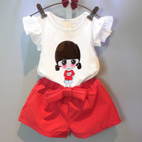 Girls' western style summer suit