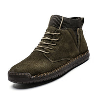 Men's Martin boots winter plus cotton mid-tube snow boots