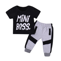 Boys' cotton short-sleeved sports suit