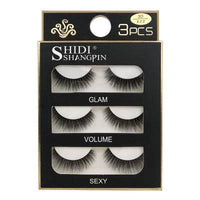 3D mink eyelashes 3 pairs of natural fiber long false eyelashes