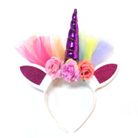 Princess Rainbow Mesh Unicorn Flower Girl Dress