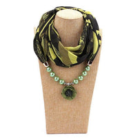 Pearl chiffon jewelry necklace scarf