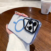 Transparent Magnetic Suction Stand Phone Protective Case