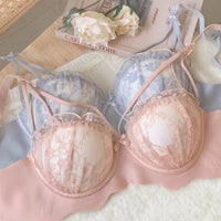 Womens Comfortable Plus-Size Non-Wired Bra And Panty Set With Anti-Sag Support