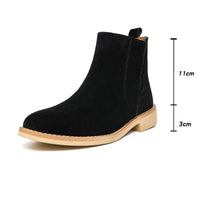 Men's mid-cut British Martin leather boots