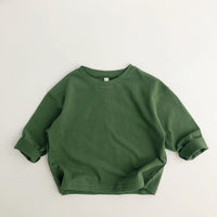 Children's Long-sleeved Base Cotton T-shirt
