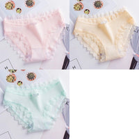Cotton breathable thin lace briefs