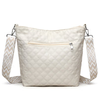 Fashion Quilted Shoulder Diamond Lattice Letter Label Large-capacity Crossbody Bag