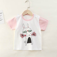 Children's T-shirt Pure Cotton Baby Cartoon Thin Short Sleeve