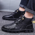 High-top tooling men's short boots