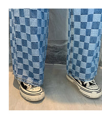 Women's plaid jeans
