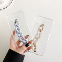 Wrist chain transparent phone case