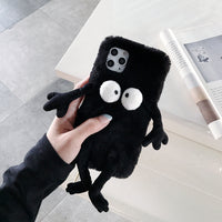 Black  Plush Toy Phone Case