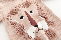 Cute lion knitted cotton sweater one-piece