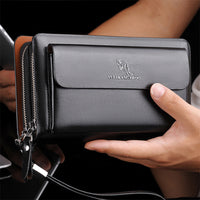Pure Color Kangaroo Men's Business Casual Clutch