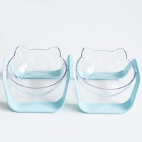 Double bowl protection cervical vertebra dog bowl