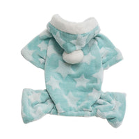 Plush thick four-legged dog clothes