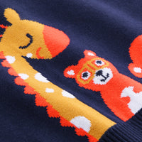 Children's knitted vest sweater boy vest warm deer cartoon pattern