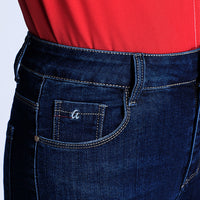 Straight Leg Plus Size Women's Pants High Waist Stretch