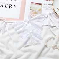 Lace-up thong lace lace-up panties