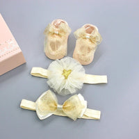 Hairband Socks Set Baby Bow