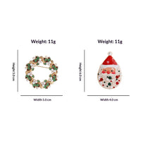 Diamond-encrusted Christmas Wreath Brooch For Clothing