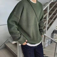Loose Casual Retro Trendy Underwear Crew Neck Sweater