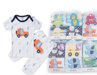 Baby Envelope Collar Short Sleeve T-shirt + Trousers Suit