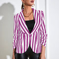 Cropped Pleated Sleeves Casual Small Suit Slim Fit Fashion