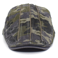 Men's Camouflage Washed Cotton Flat Brim Beret