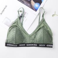 Sling lace mesh bra